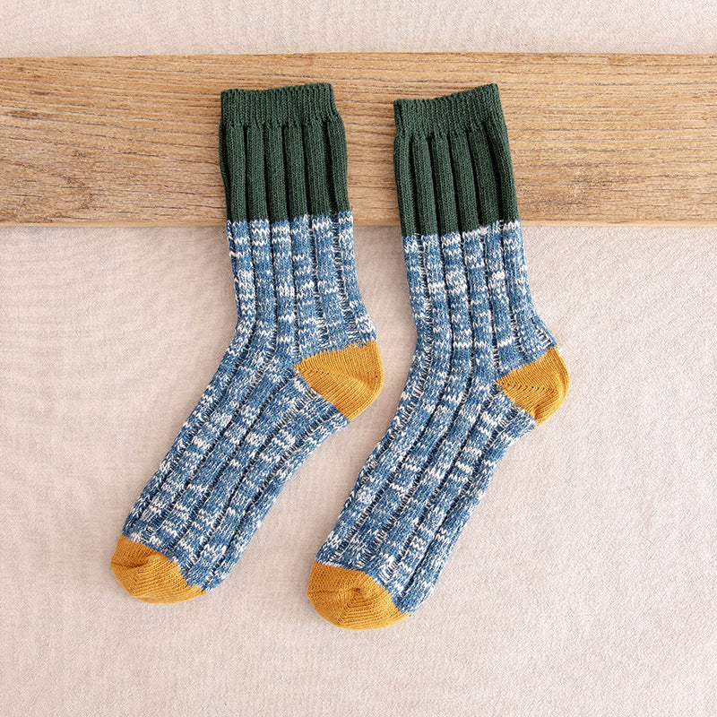 Autumn and winter men's color matching tube socks - Image 6