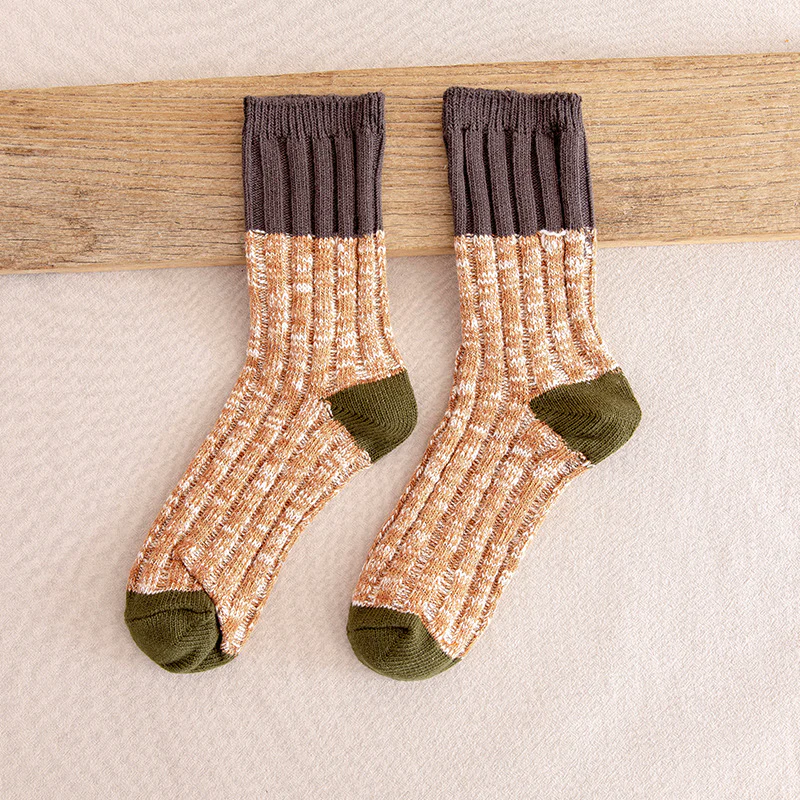 Autumn and winter men's color matching tube socks - Image 8