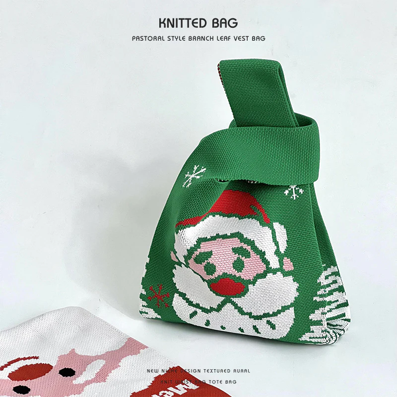 Christmas Cute Knitted Candy Bag Crossbody Handbag - Image 3