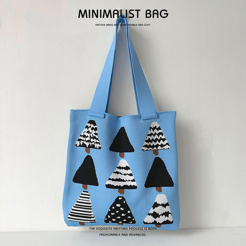 Christmas tree knitted tote bag - Image 9