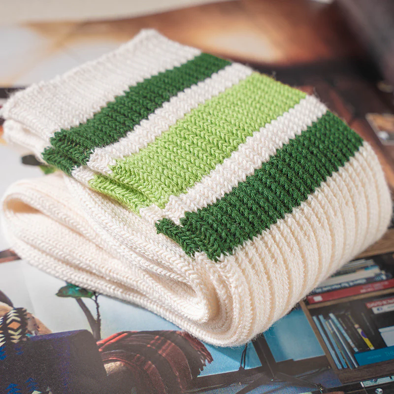 Combed Cotton Retro Three-Bar Sports Socks - Image 6