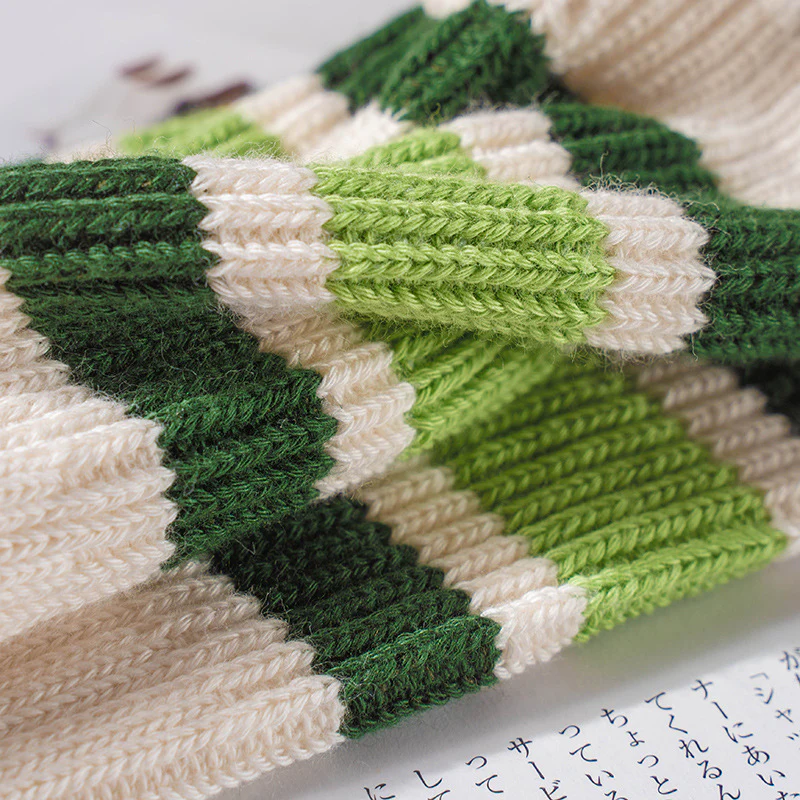 Combed Cotton Retro Three-Bar Sports Socks - Image 7