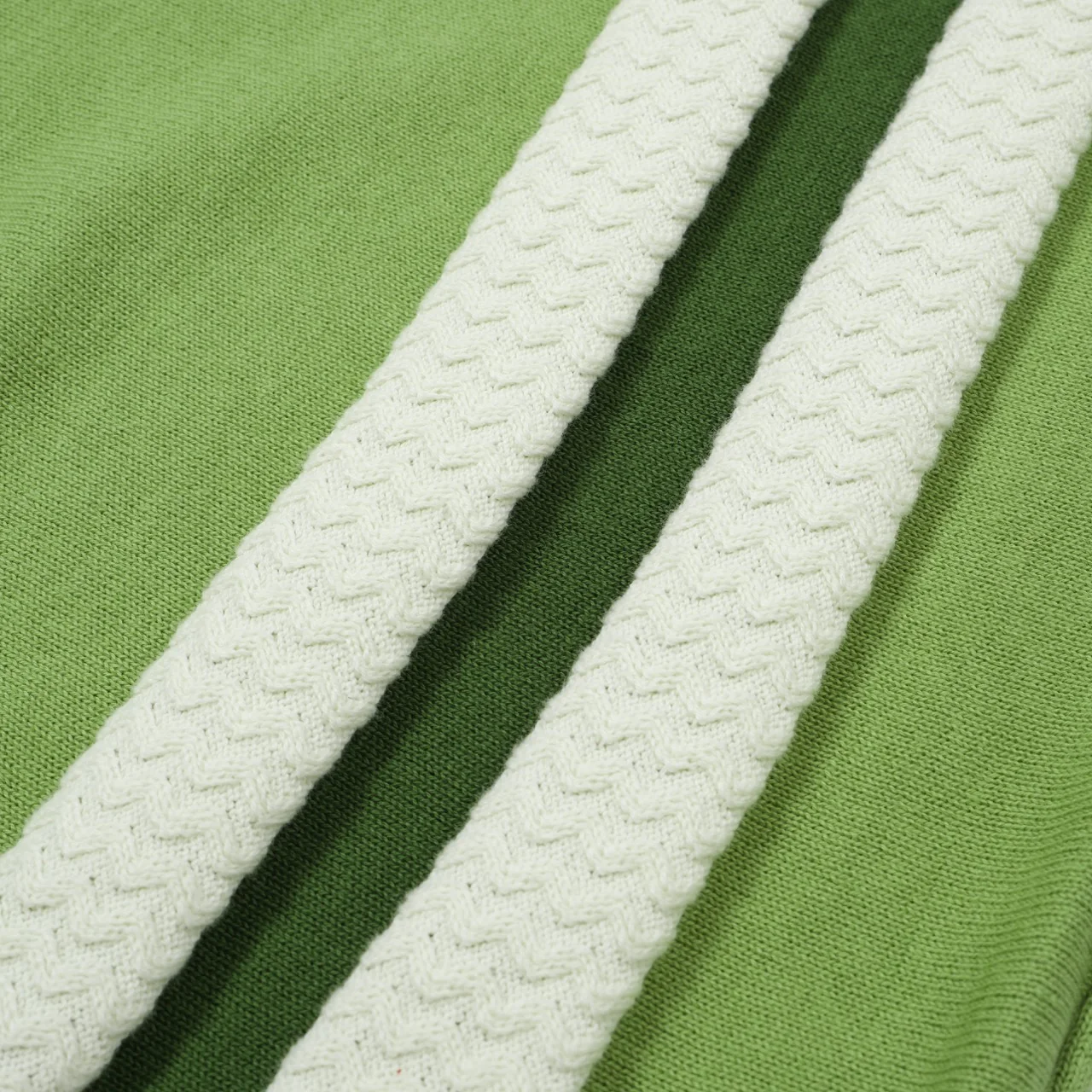 Men's 60s Green Vertical Stripe Knit Polo Shirt – Retro Mod Style - Image 6