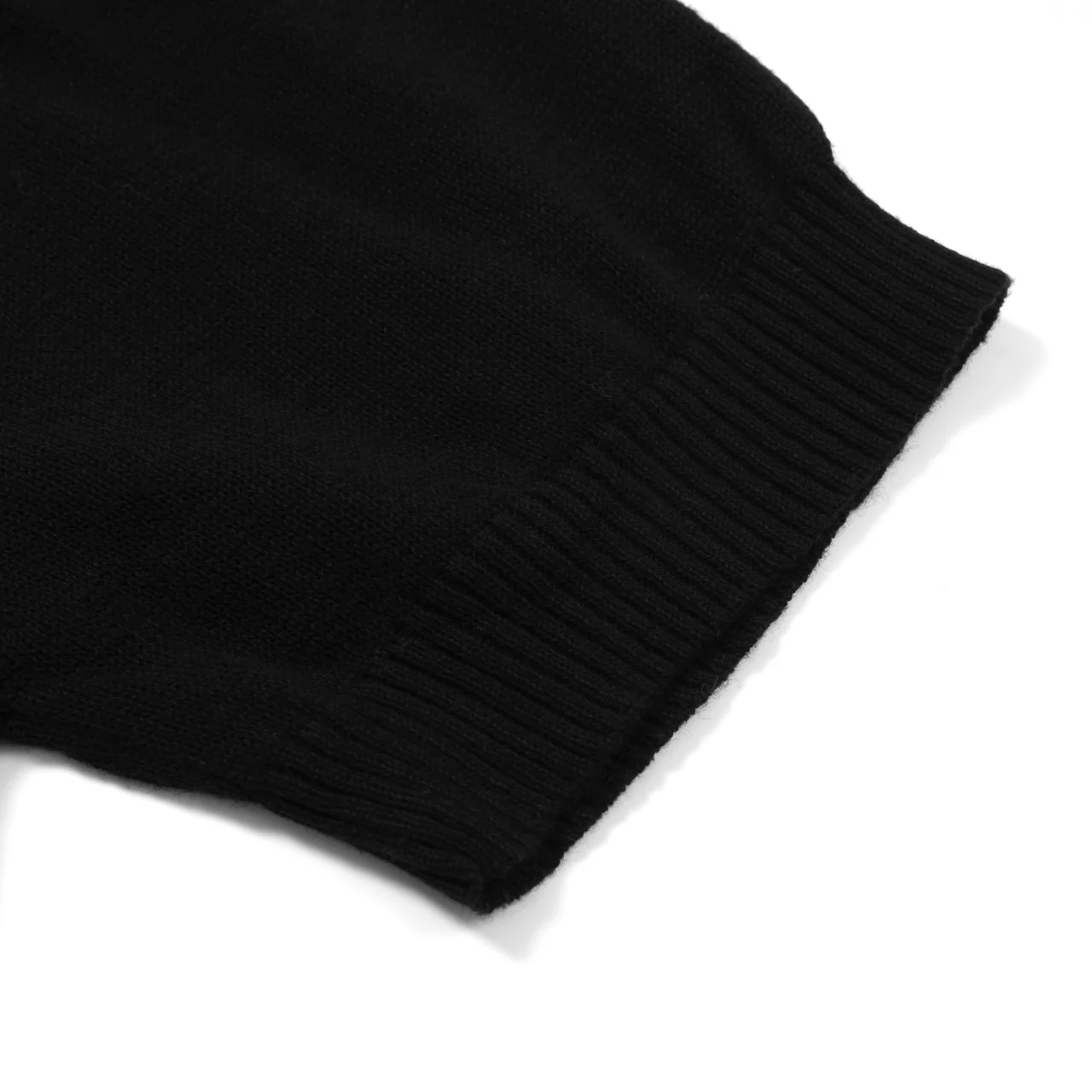 Men's 60s Monochrome Stripe Knit Shirt – Black, White & Grey Button-Up Polo - Image 6