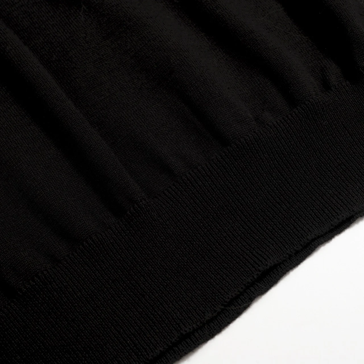 Men's 70s Black Mod Polo – Contrast Tipped Retro Knit Shirt - Image 8