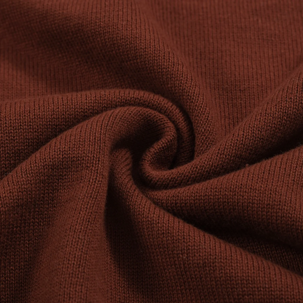 Men's 70s Brown Retro Knit Polo – Sunset Stripe V-Neck - Image 6