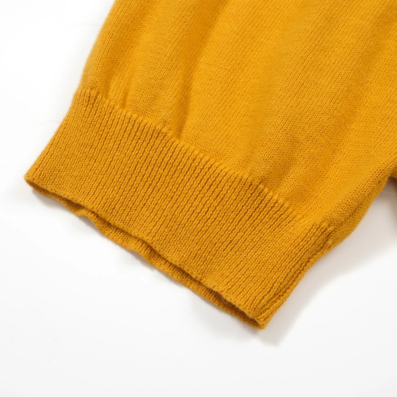 Men's 70s Golden Knit Polo – Retro Stripe Panel Shirt - Image 7