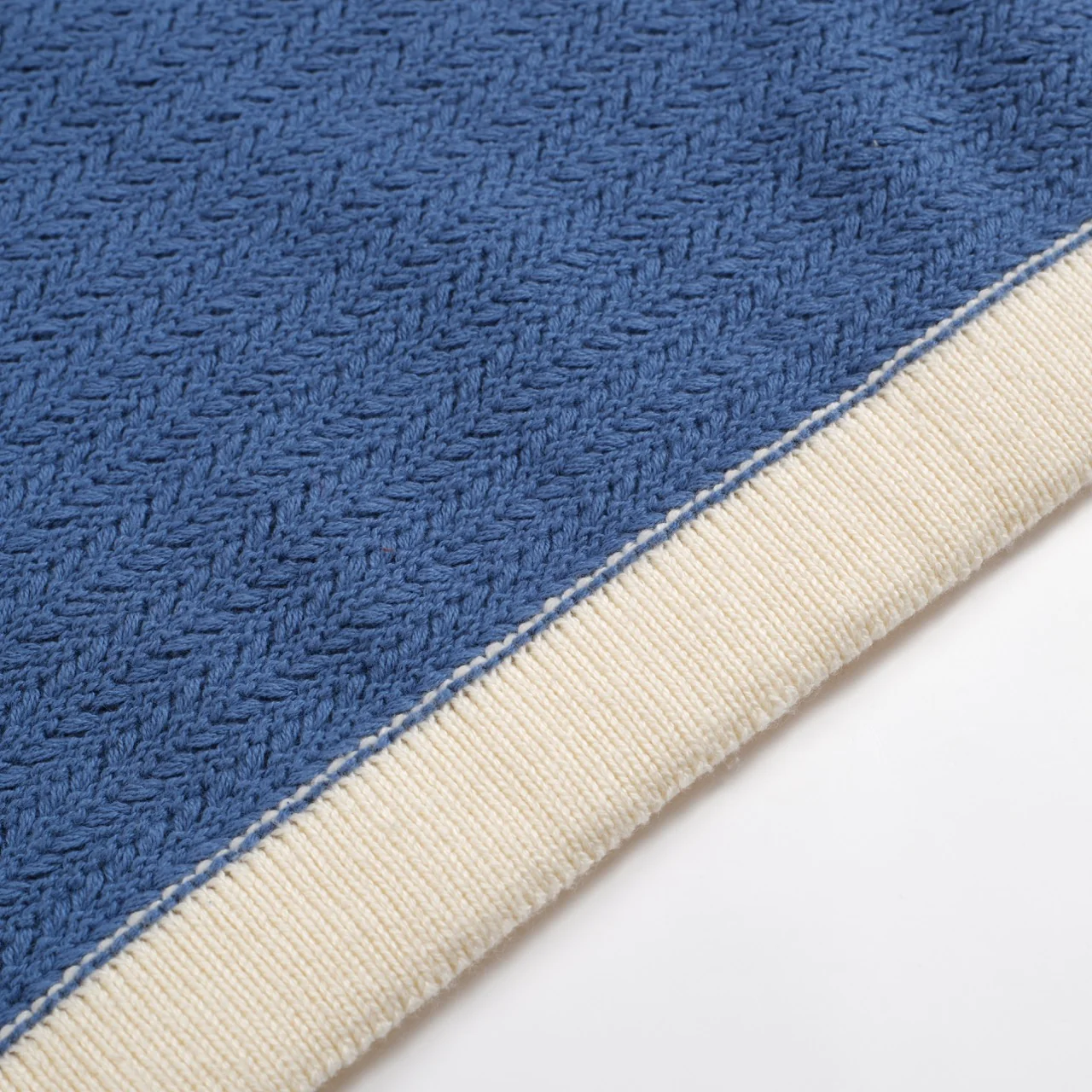 Men's 70s Knit Polo Shirt – Wide Collar Retro Short Sleeve in Navy Blue - Image 7