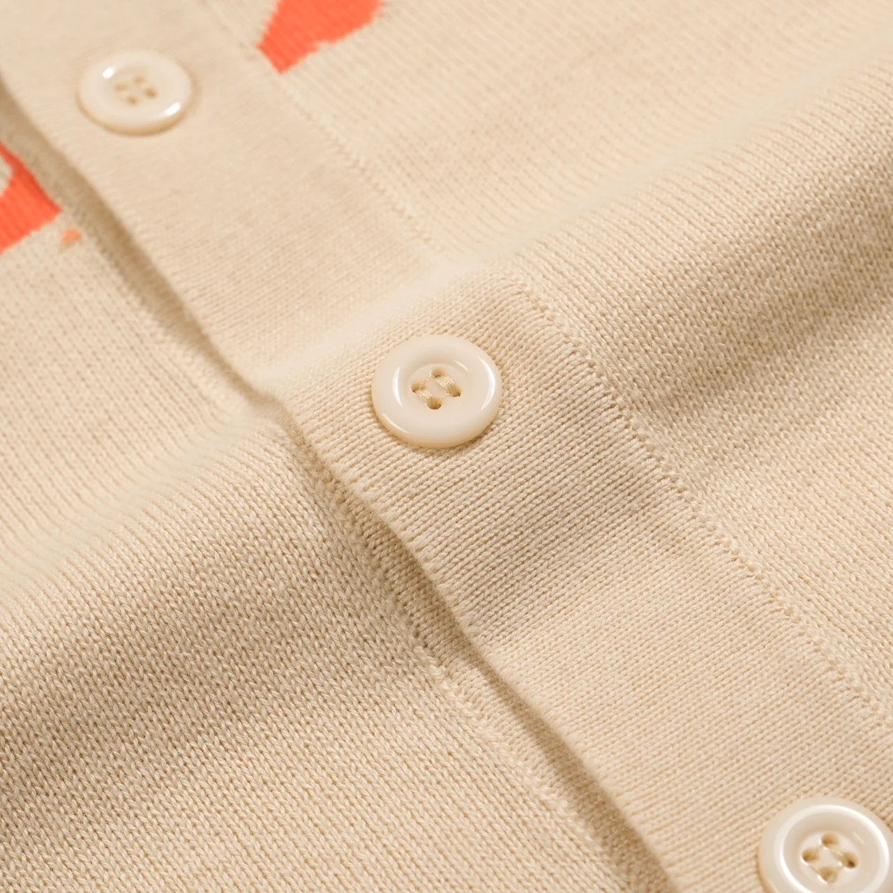 Men's apricot duck art jacquard cardigan - Image 5