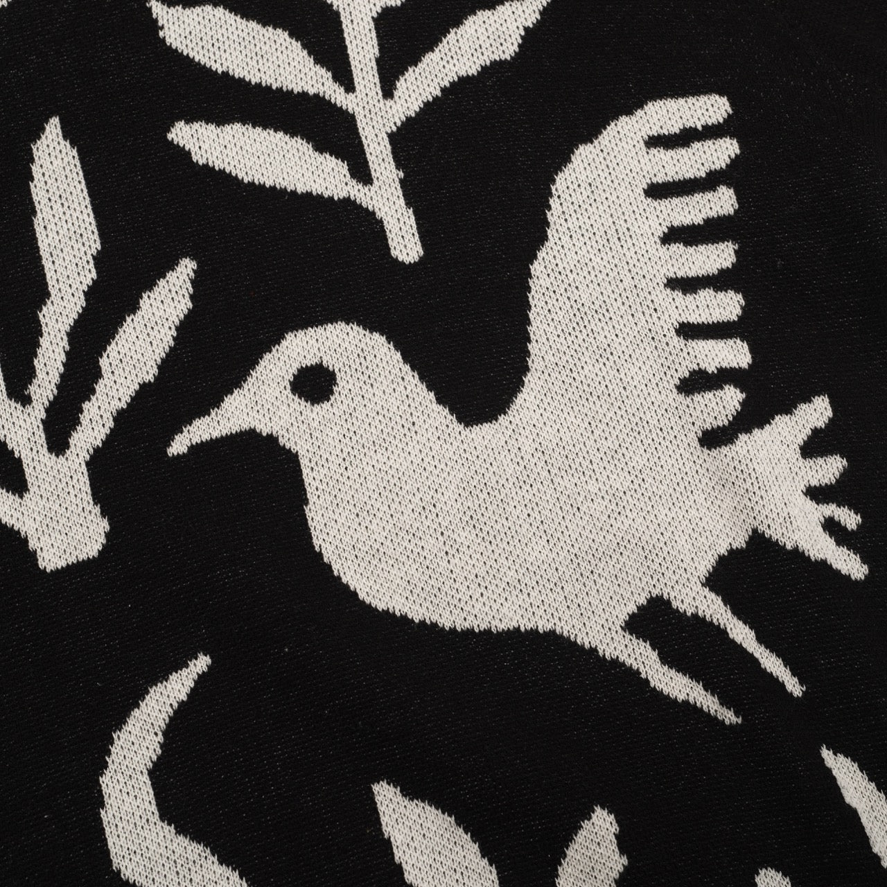Men's black animal and plant jacquard knitwear - Image 2