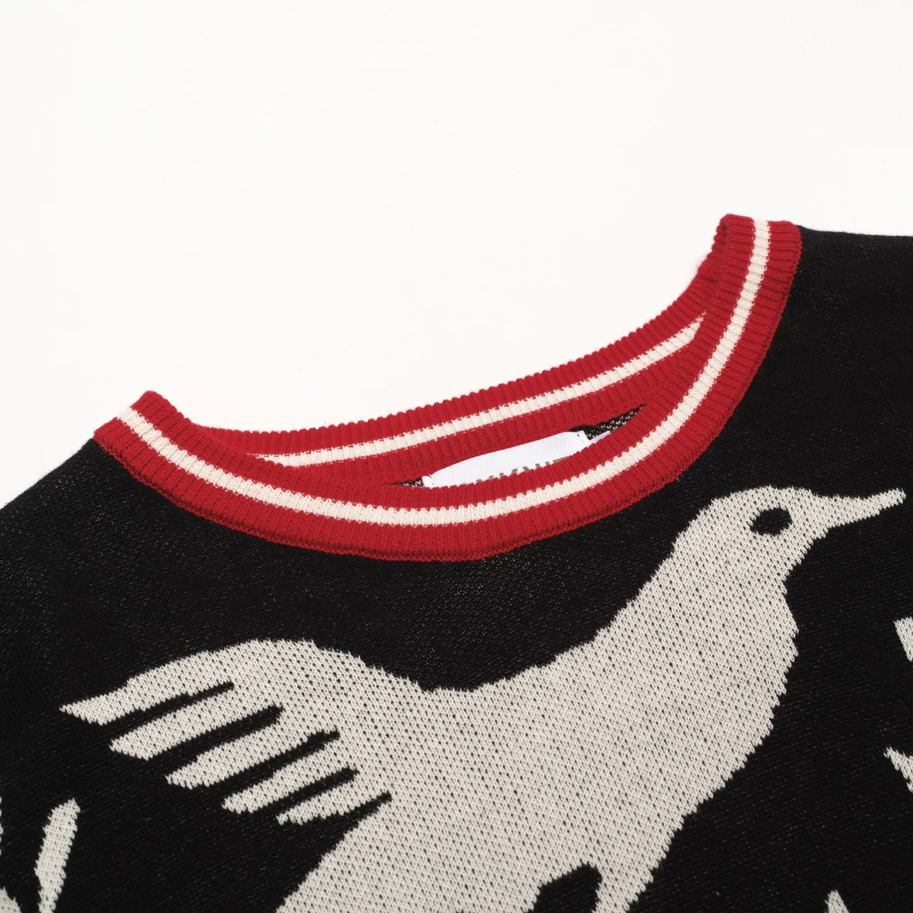 Men's black animal and plant jacquard knitwear - Image 4