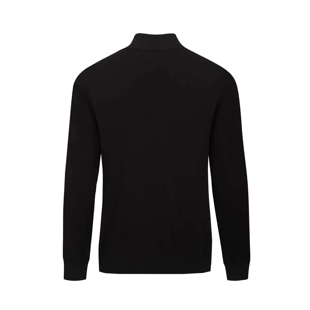 Men's black retro rose jacquard high-neck knitwear - Image 3