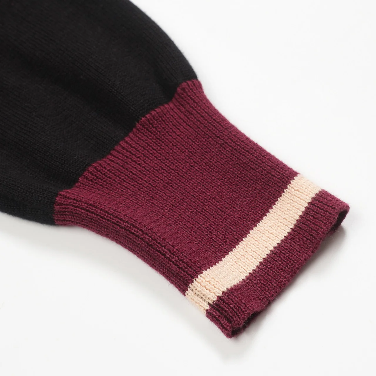 Men's black retro striped 1960s knitted cardigan - Image 7