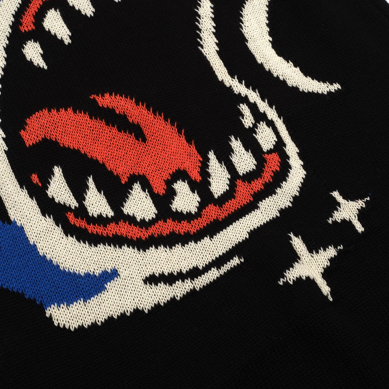 Mens black Shark vintage print jacquard knitwear - Image 5