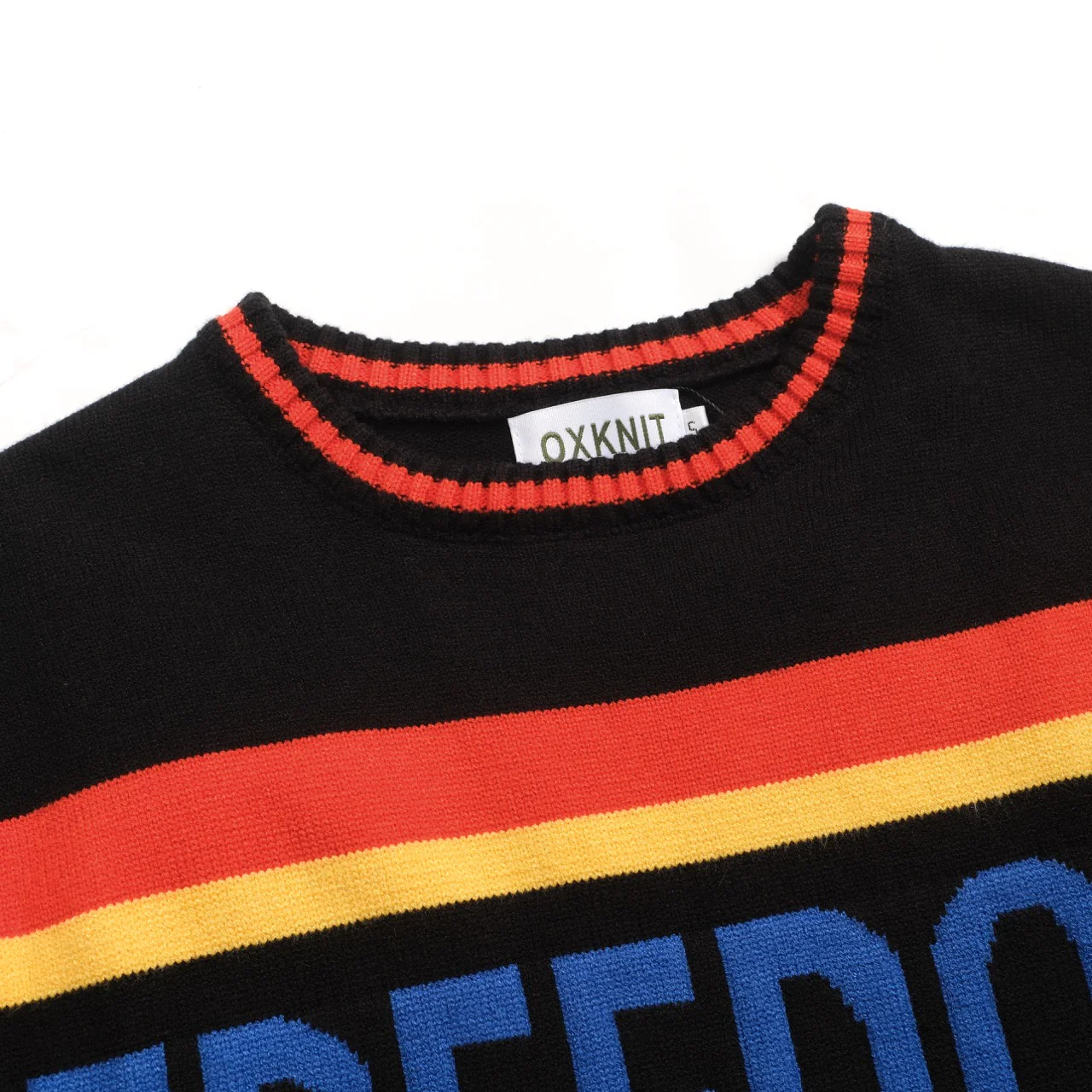 Men's black striped "Freedom" knitted sweater - Image 4