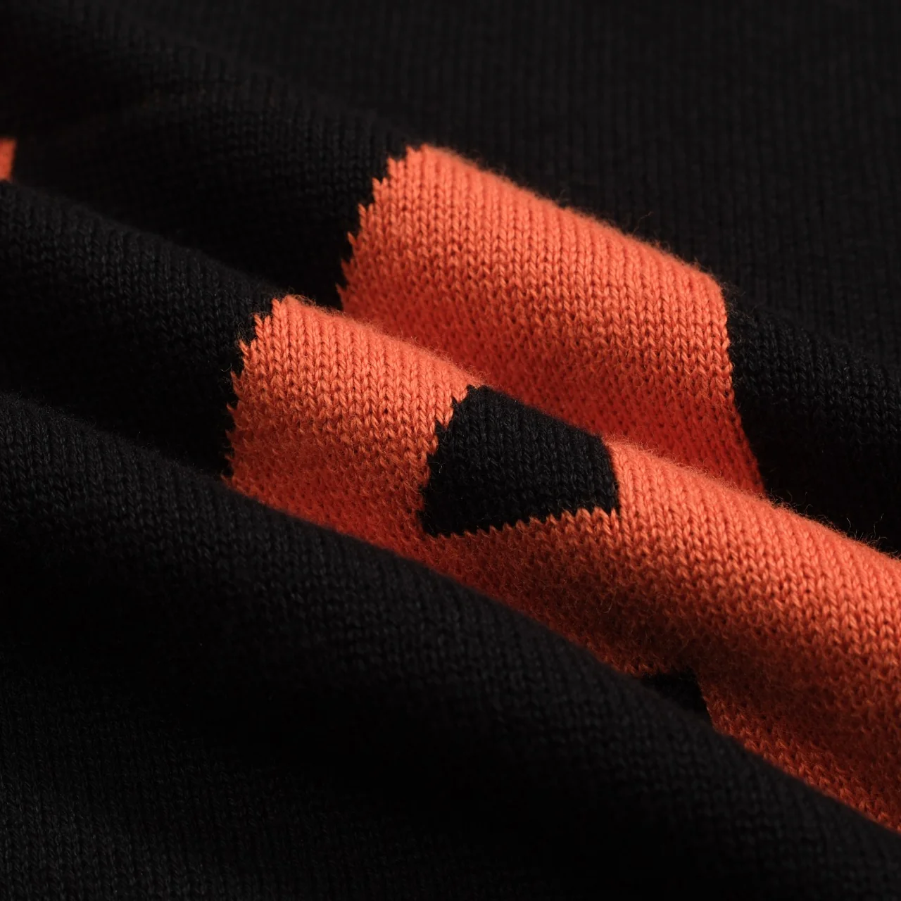 Men's black vintage 1974 jacquard V-neck polo shirt - Image 9