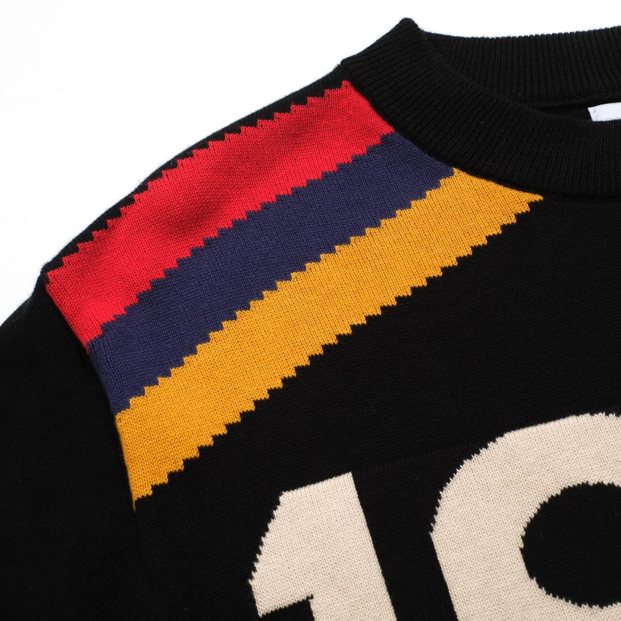 Men's black vintage 1977 jacquard knit T-shirt - Image 5