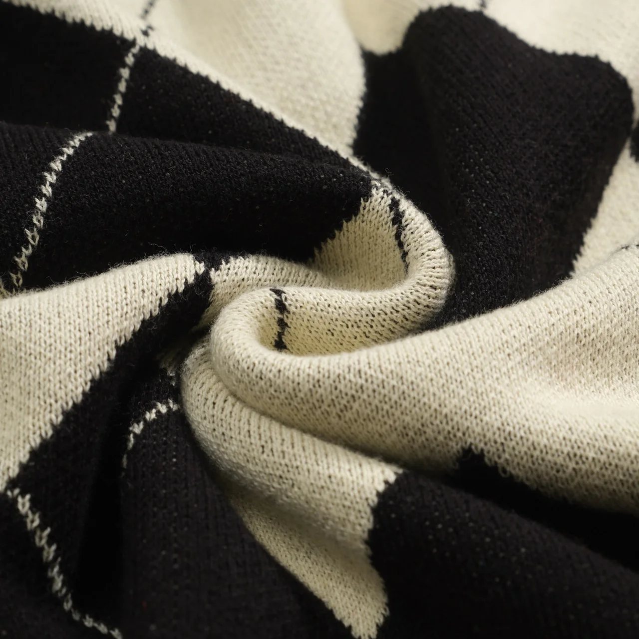 Men's black vintage art jacquard casual knitwear - Image 8
