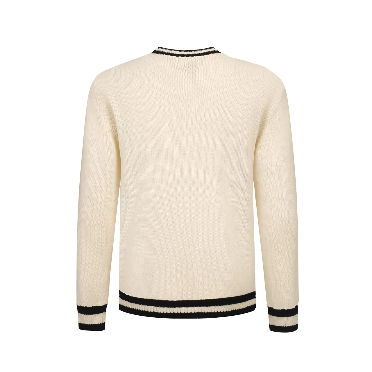 Men's black vintage pattern jacquard knitwear - Image 3