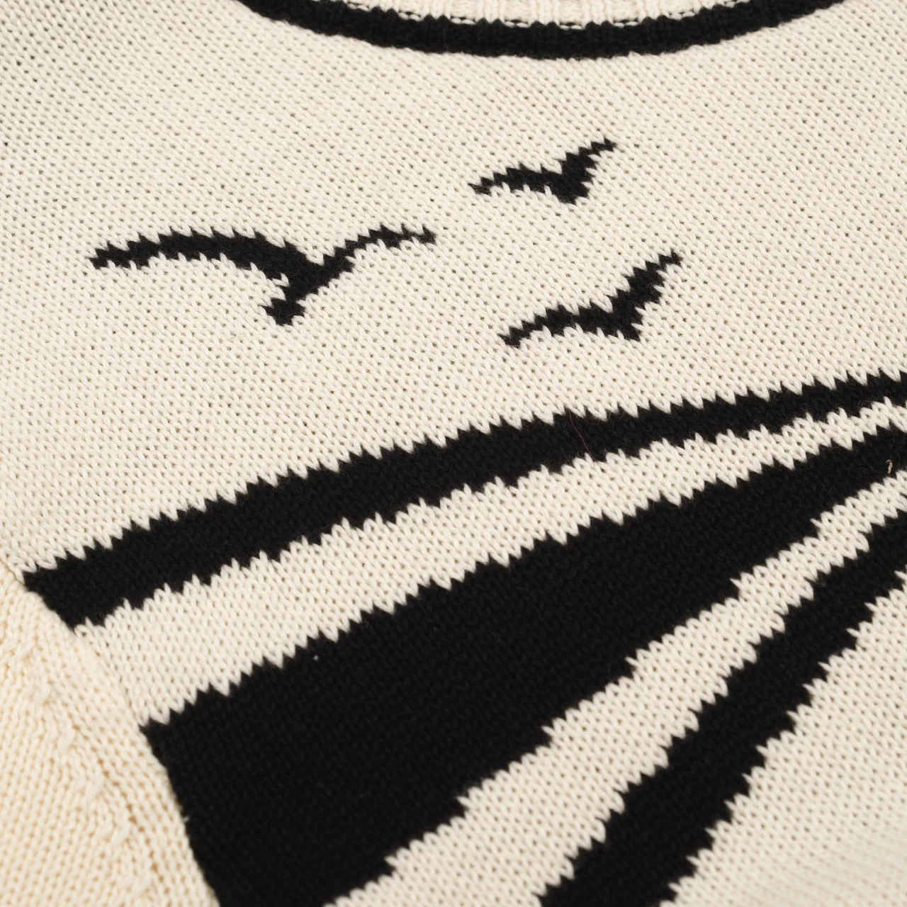 Men's black vintage pattern jacquard knitwear - Image 7