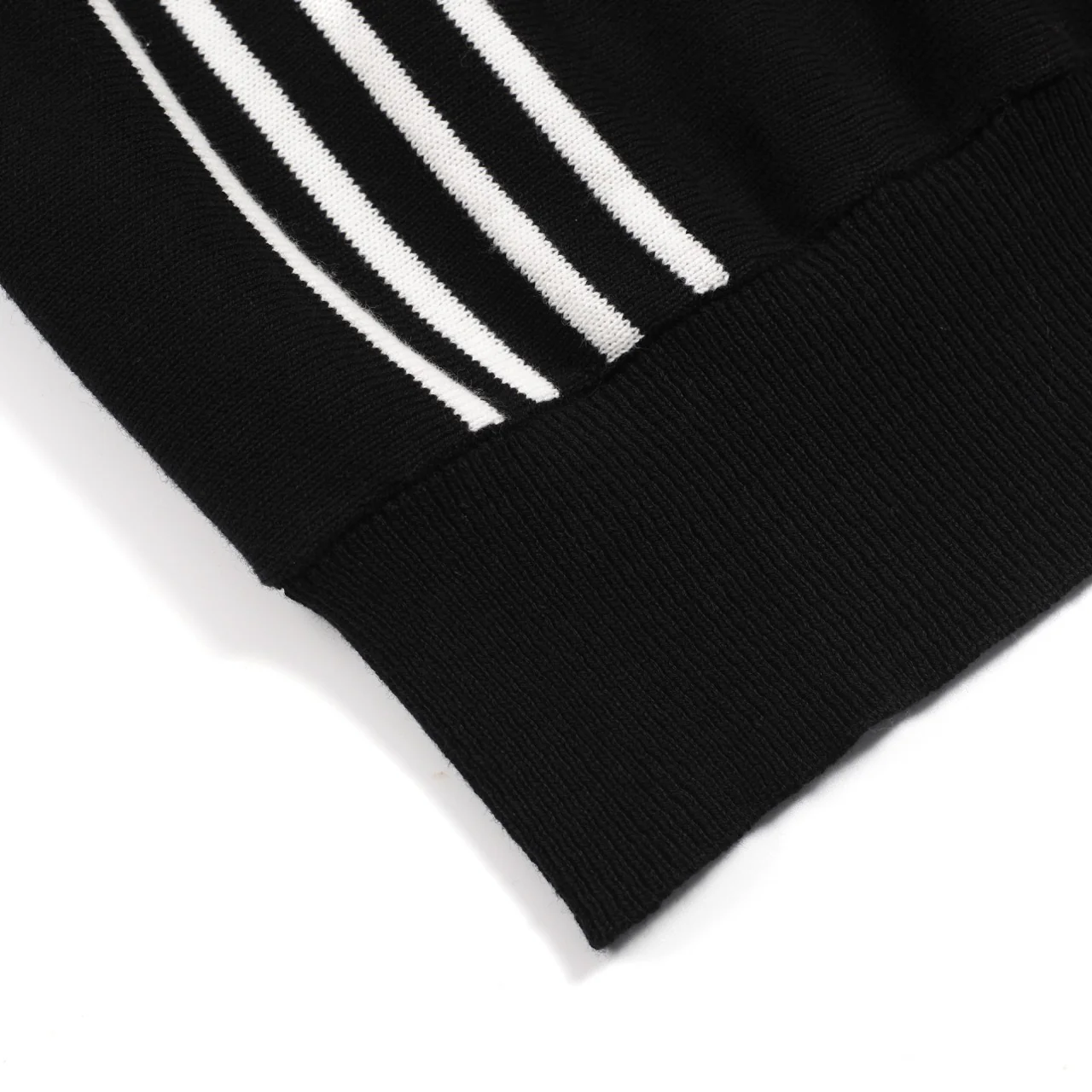 Men's black vintage striped artistic fashion street cardigan - Image 8