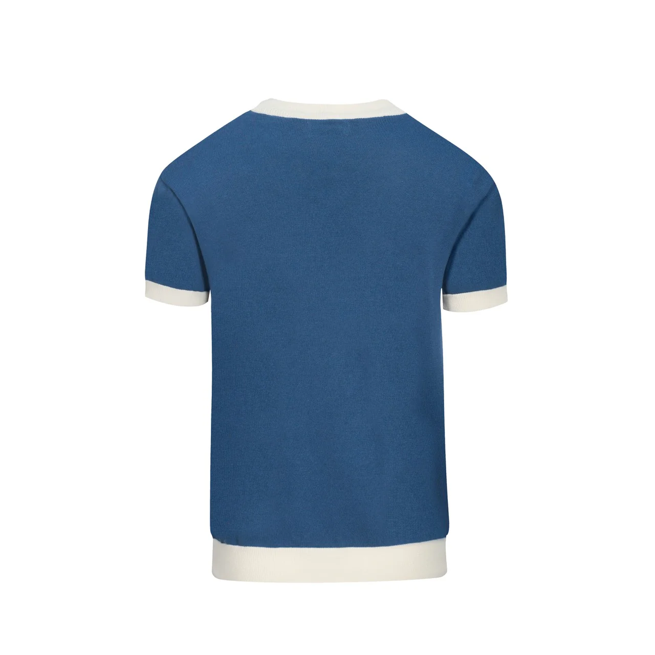 Men's Blue Animal jacquard knit T-shirt - Designed by Jessica Molina - Image 3
