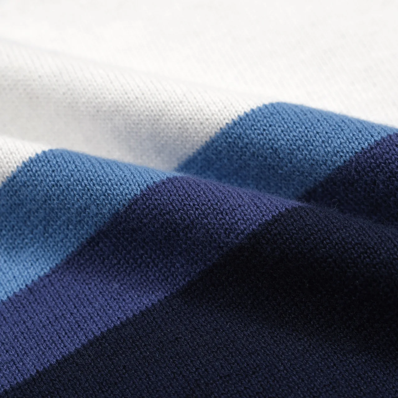 Men's blue art vintage jacquard striped knitted cardigan - Image 7