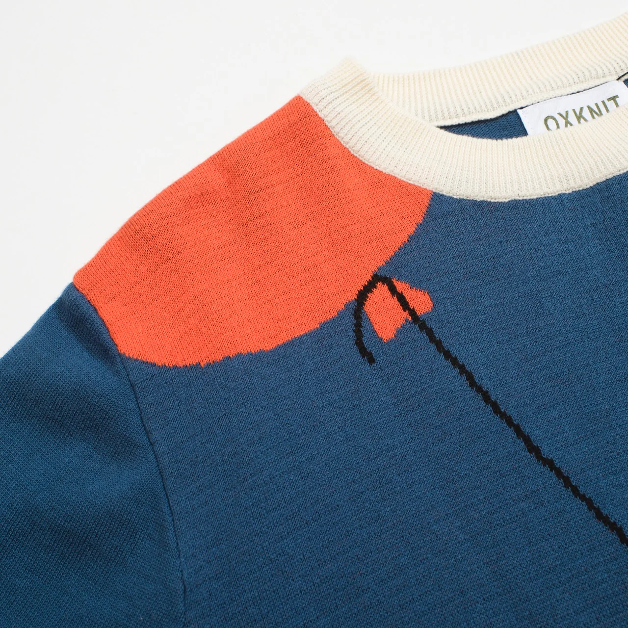 Men's blue cat knit T-shirt- Designed by Lim Heng Swee - Image 5