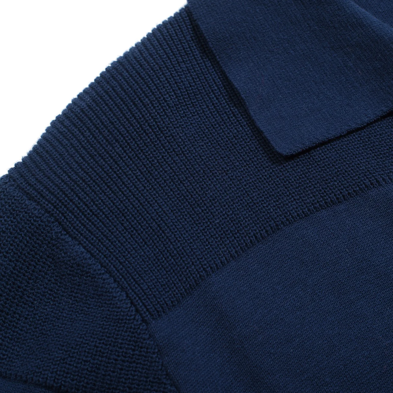 Men's blue pit stripe texture retro knitted cardigan - Image 5
