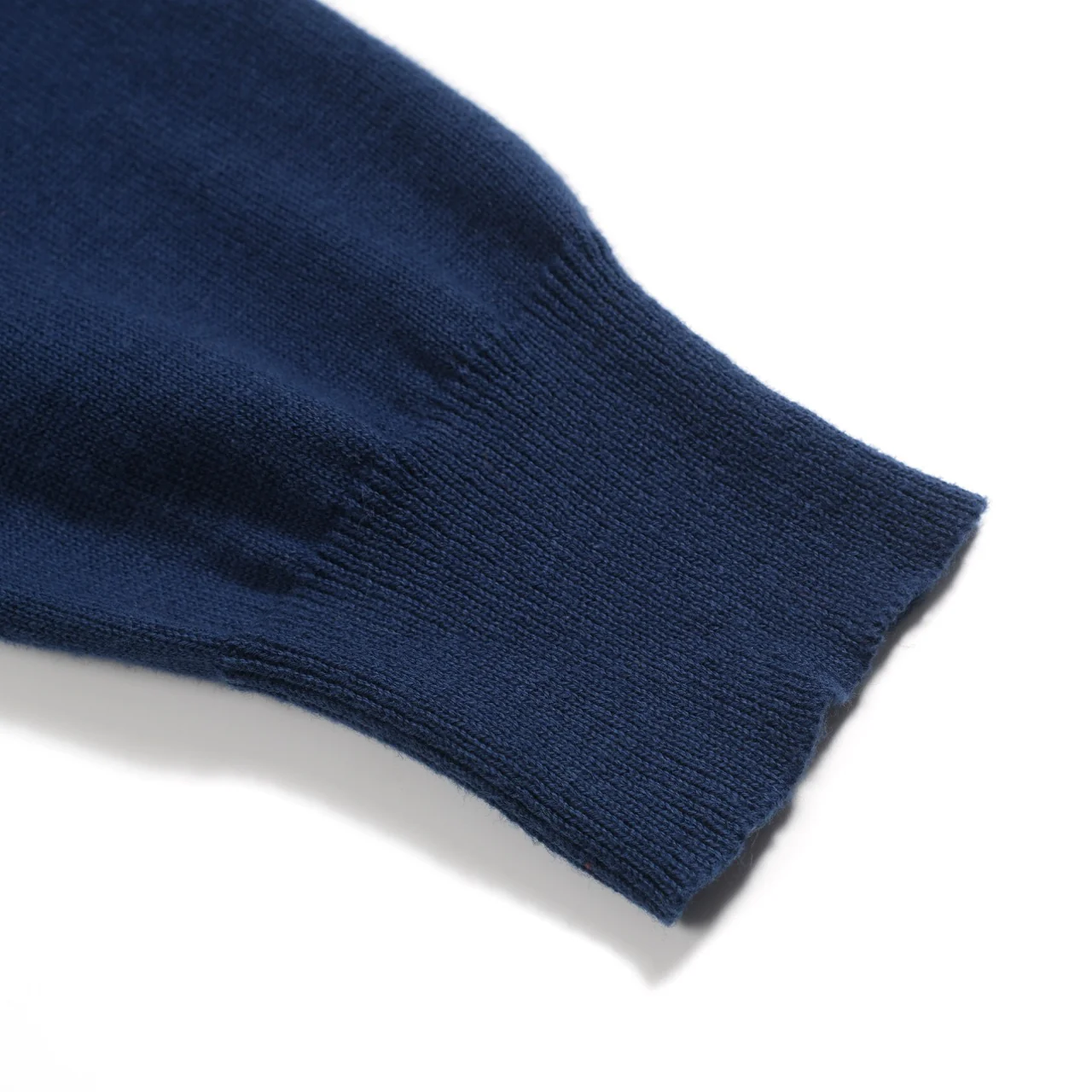Men's blue pit stripe texture retro knitted cardigan - Image 6