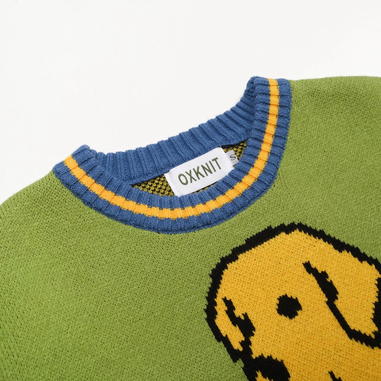 Men's blue puppy basketball jacquard vintage knitwear - Image 4
