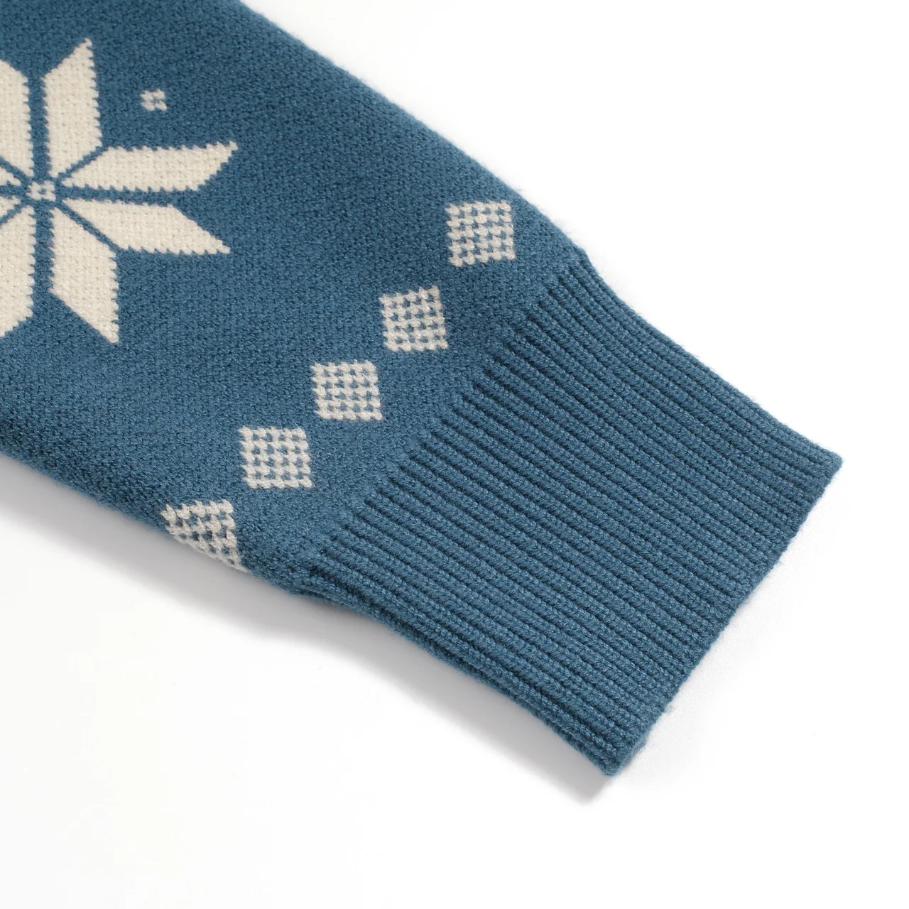 Men's blue vintage animal jacquard sweater cardigan - Image 6