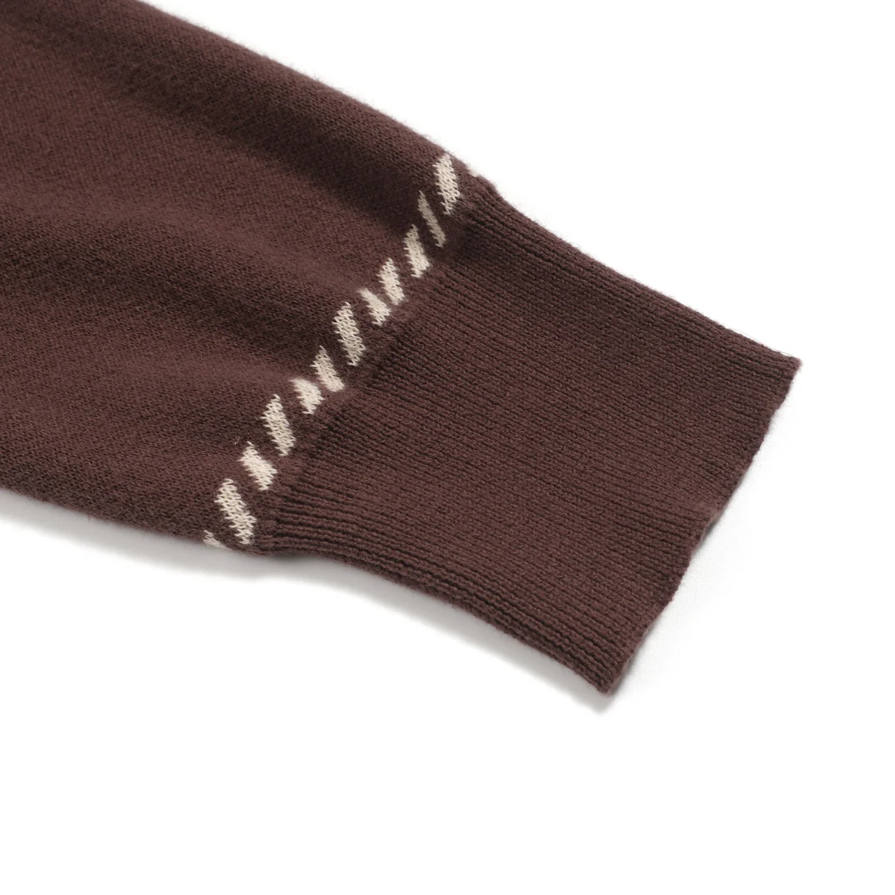 Men's Brown Classic Plaid Knitted Polo Shirt - Image 7