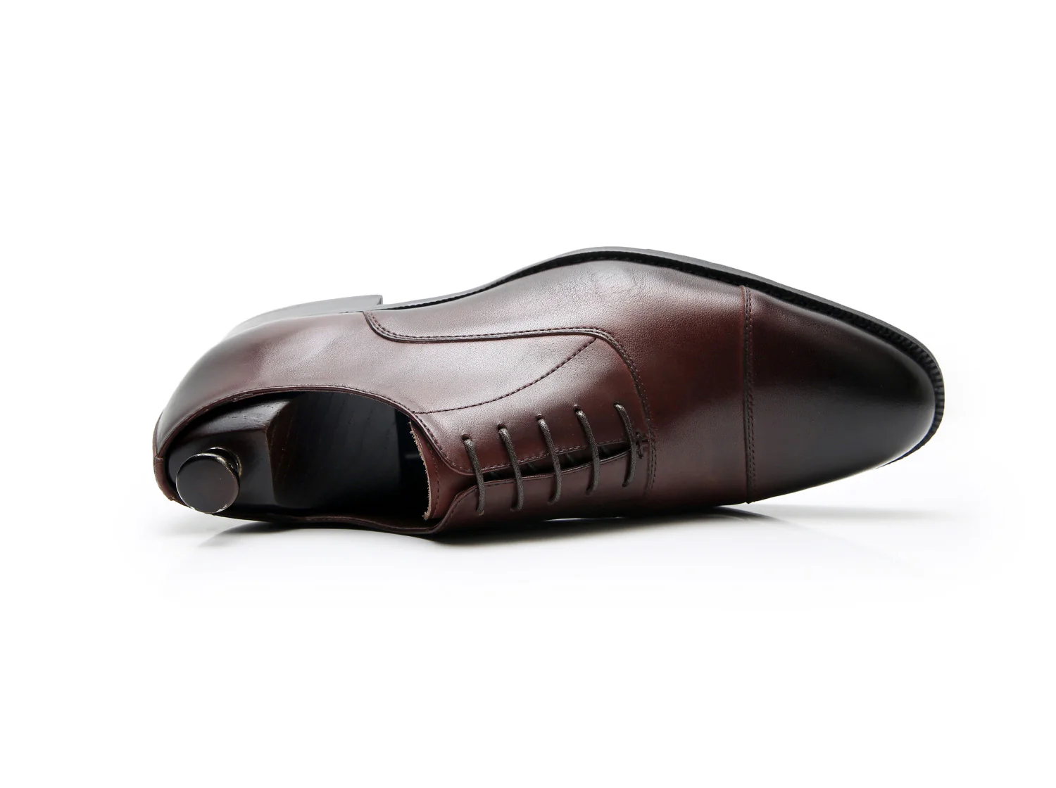 Men's business leather shoes leather shoes coffee brown pointed oxfords - Image 5
