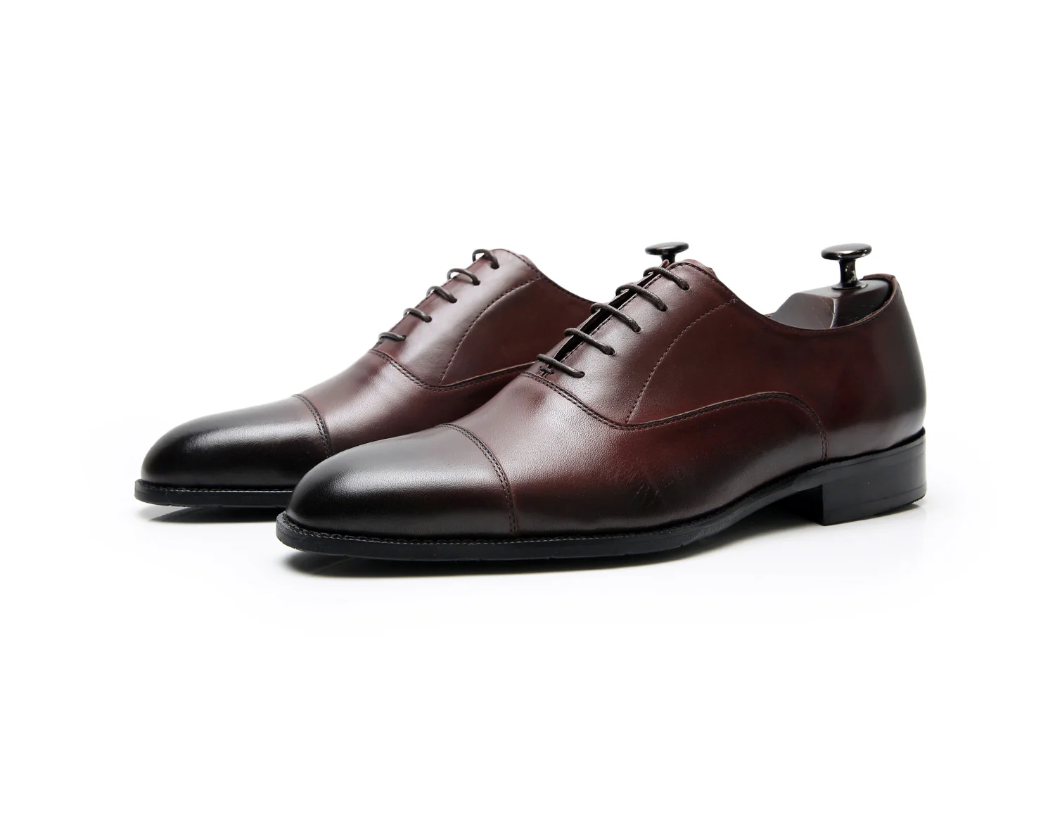Men's business leather shoes leather shoes coffee brown pointed oxfords - Image 7