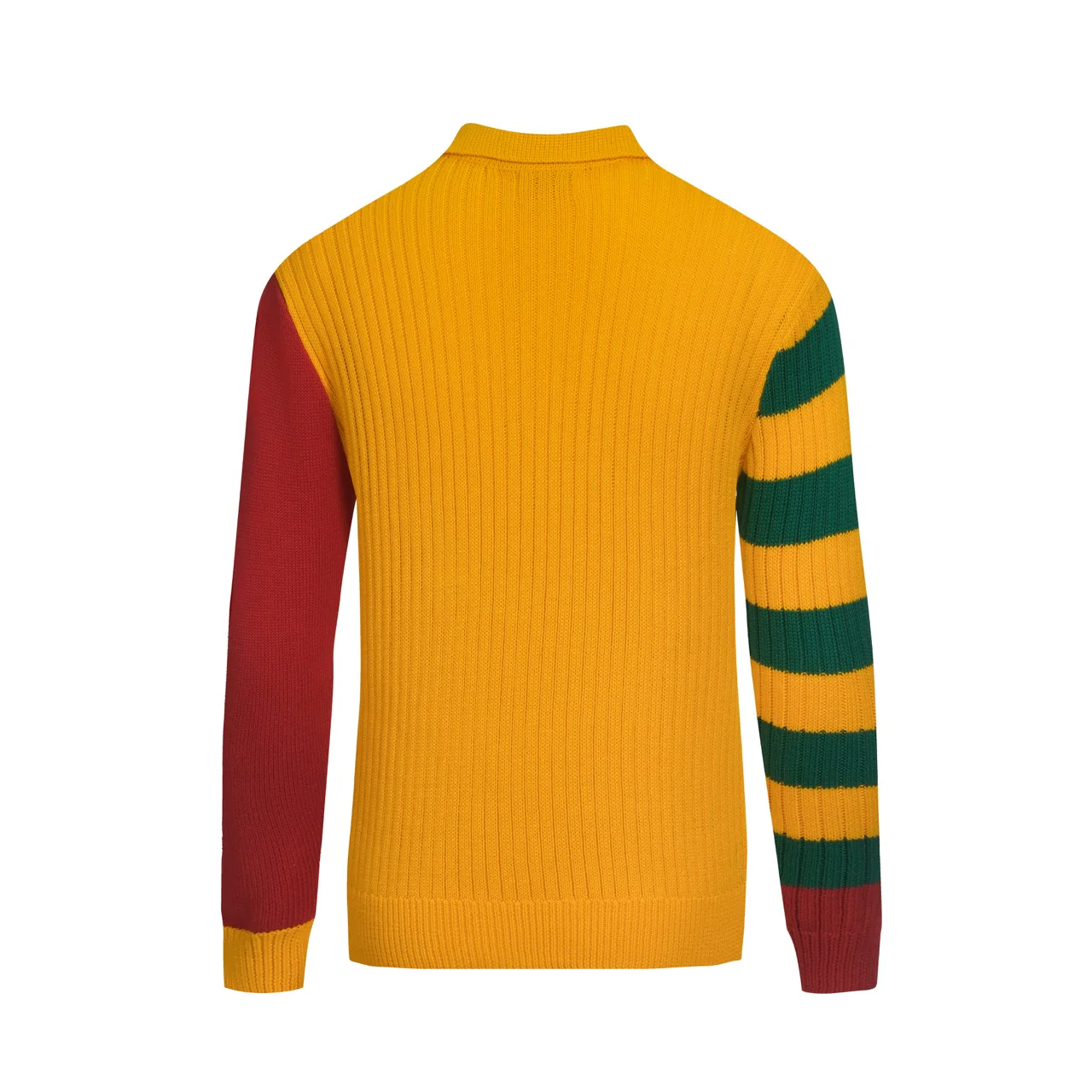 Men's Colour-matched vintage knit pocket V-neck polo - Image 3