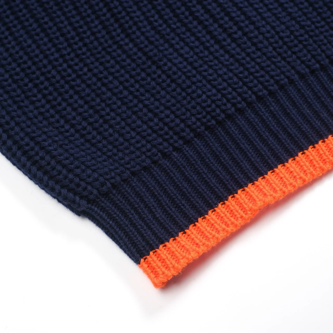 Men's dark blue casual retro V-neck knitwear - Image 7