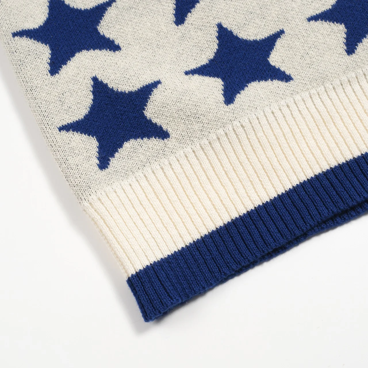 Men's dark blue classic retro-style jacquard cardigan - Image 6