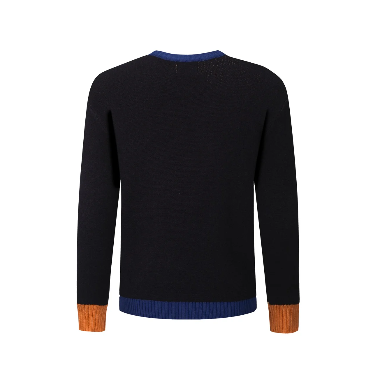 Men's dark blue fox jacquard vintage knitwear - Image 3
