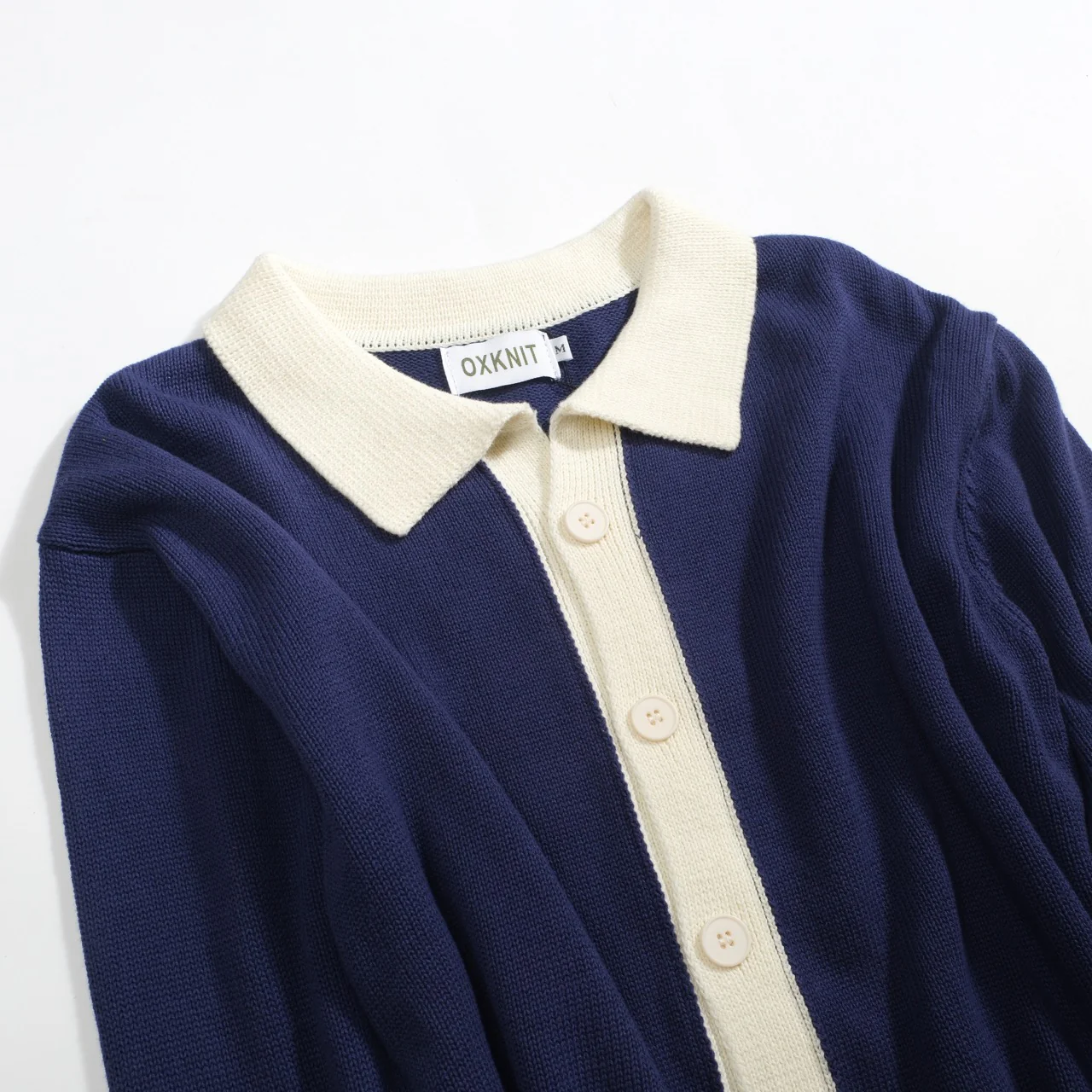 Men's dark blue vintage collegiate cardigan - Image 10