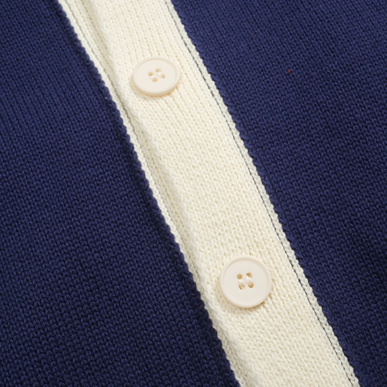 Men's dark blue vintage collegiate cardigan - Image 5