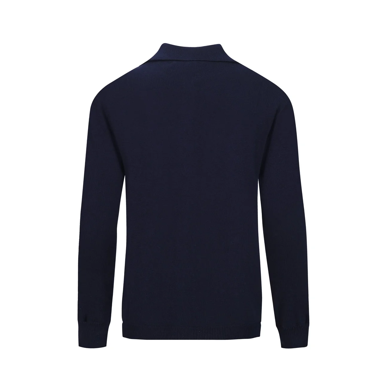 Men's dark blue vintage jacquard knitted cardigan - Image 3