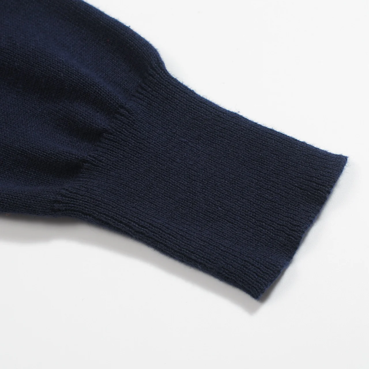 Men's dark blue vintage jacquard knitted cardigan - Image 7