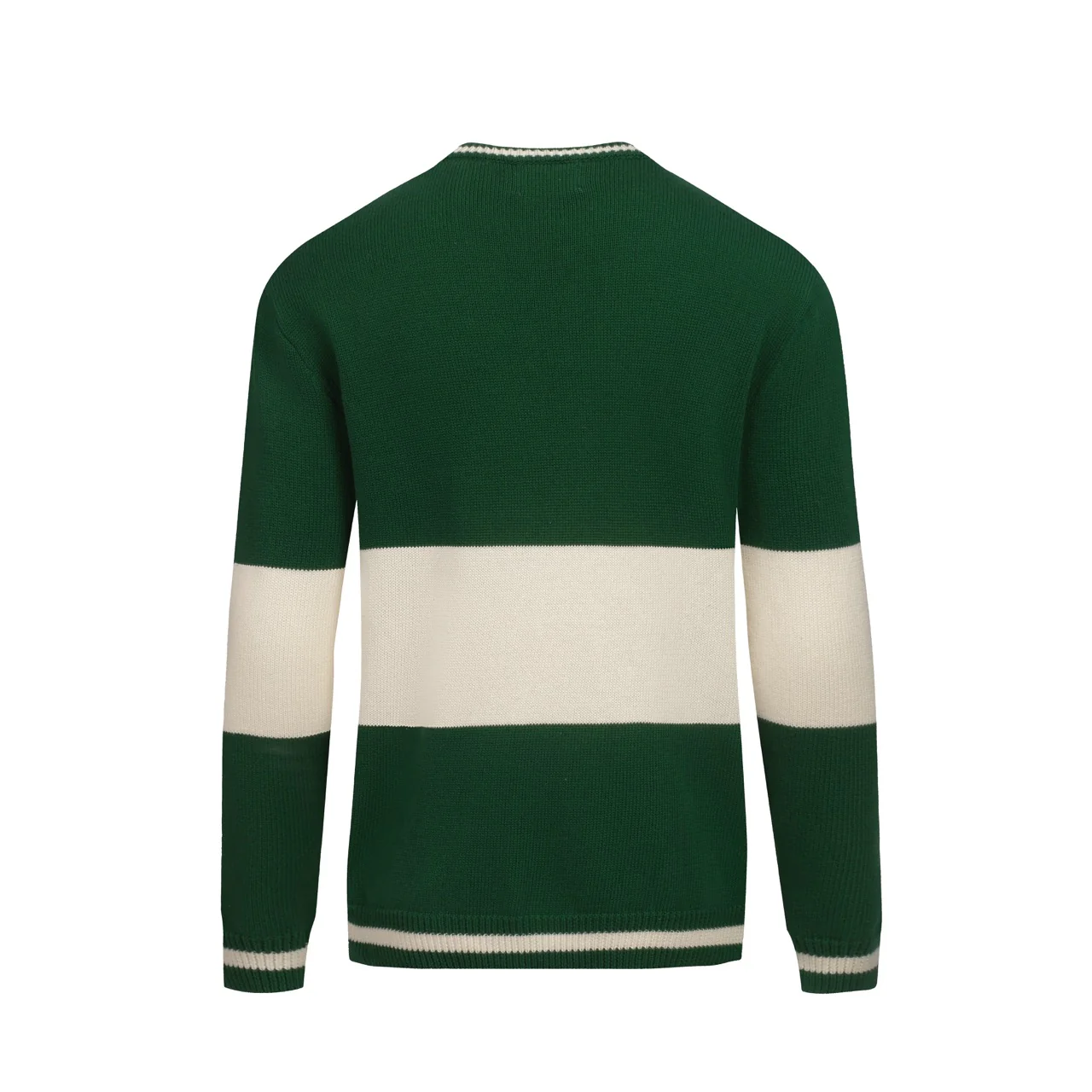 Men's green dog jacquard vintage knitwear - Image 3