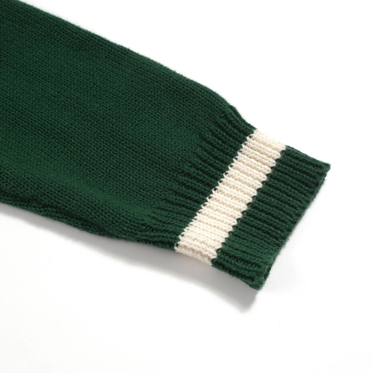 Men's green dog jacquard vintage knitwear - Image 8