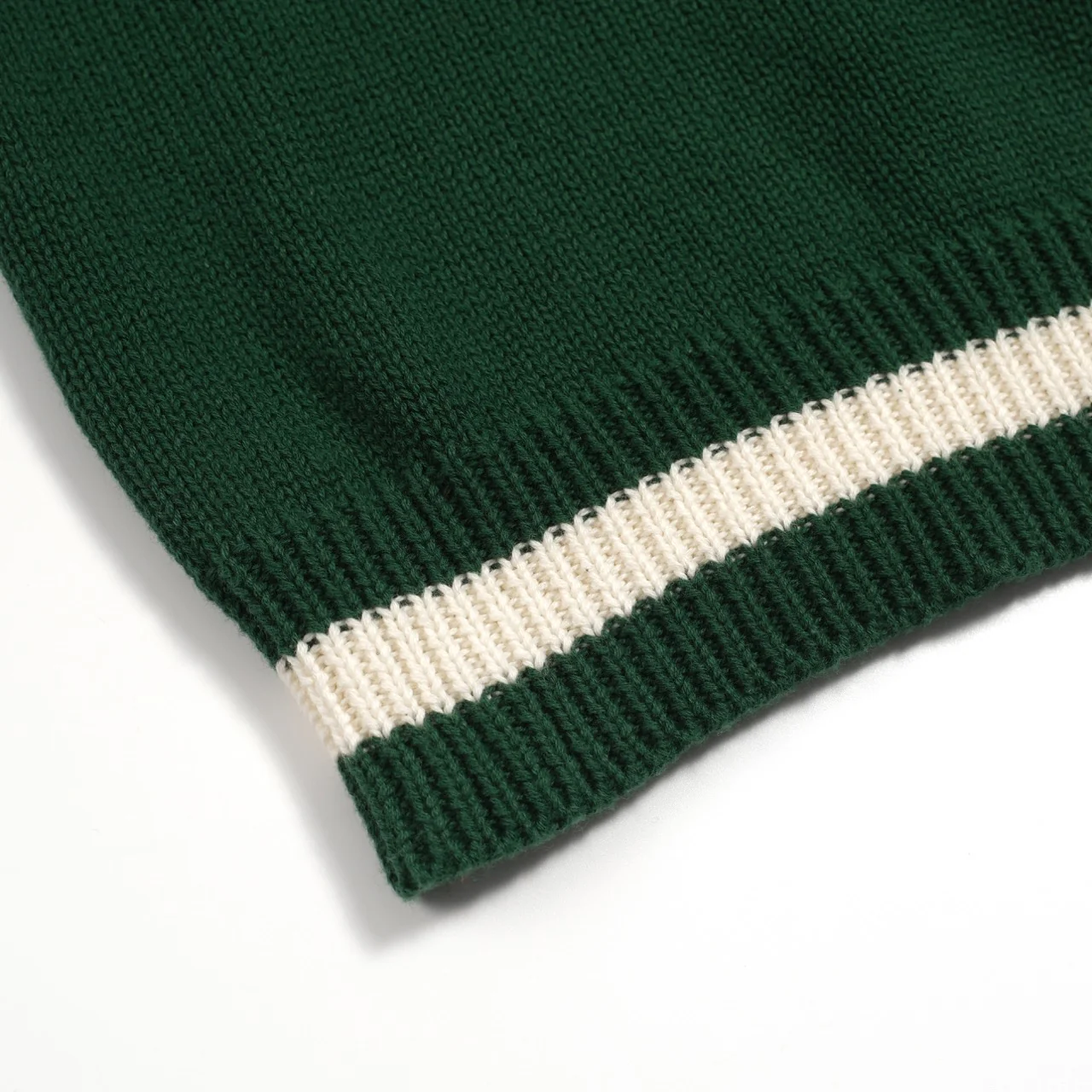Men's green dog jacquard vintage knitwear - Image 9