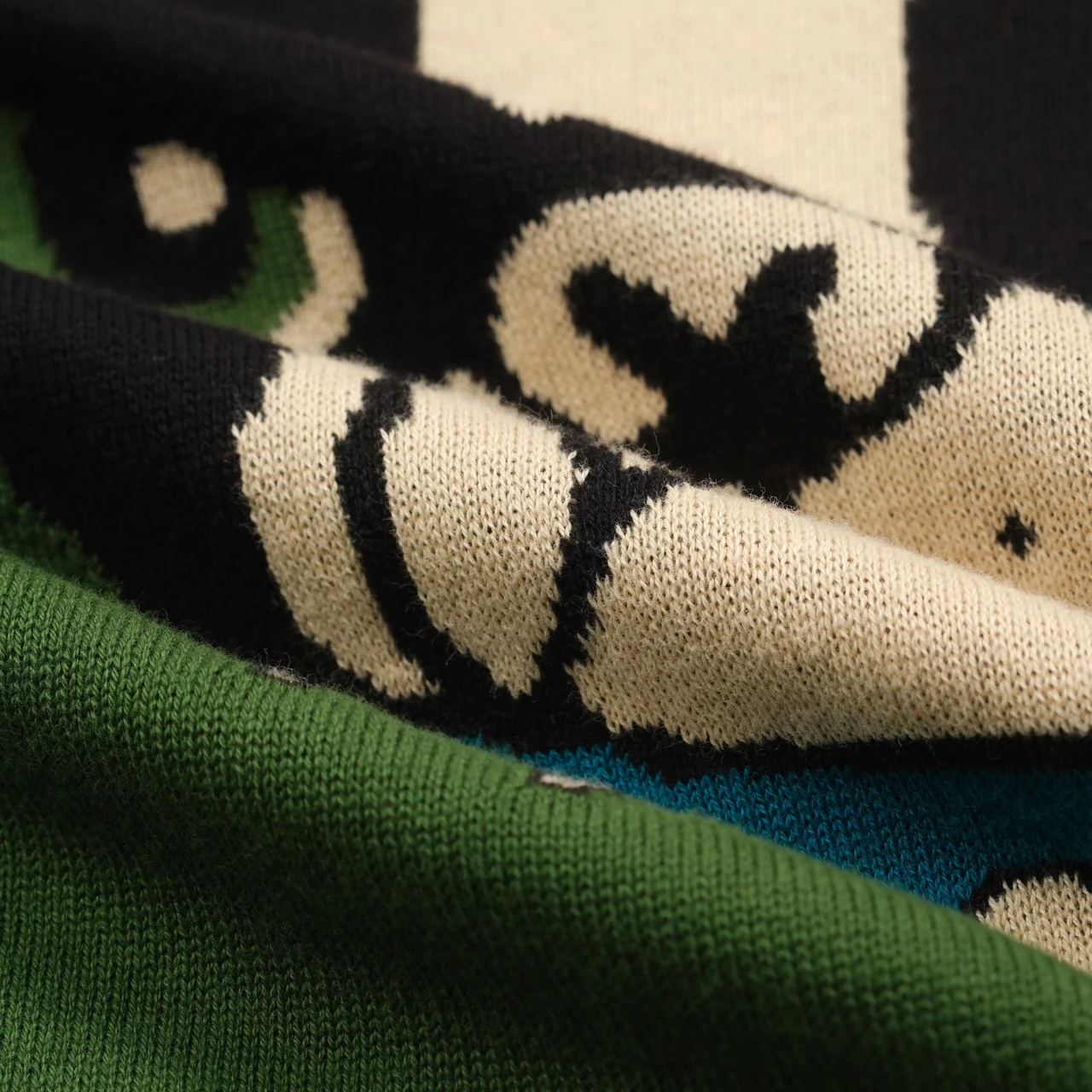 Men's green French bulldog jacquard knitwear - Image 7