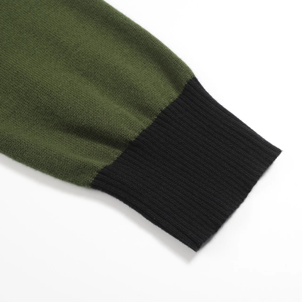 Men's green retro grid jacquard knitted cardigan - Image 5