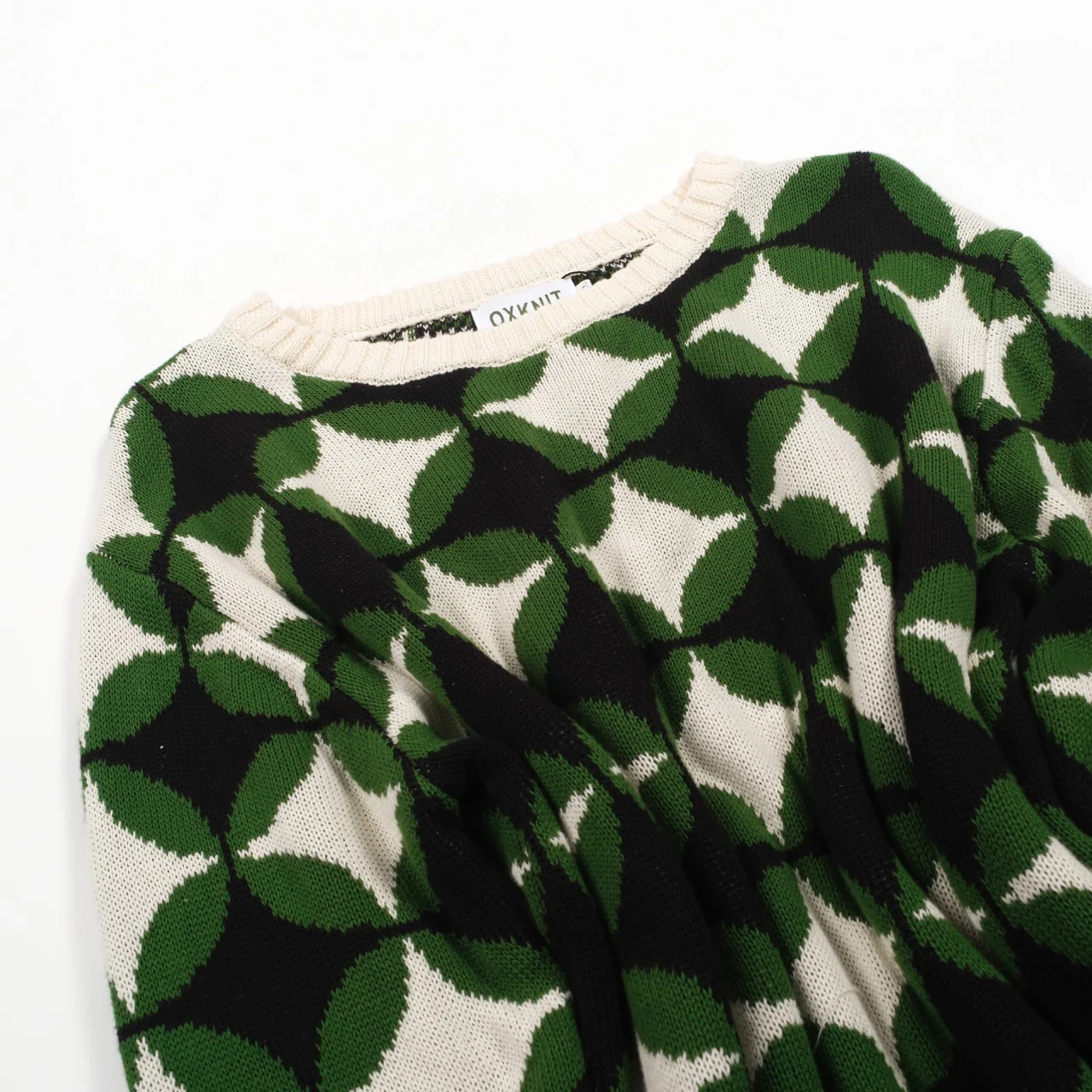 Men's green vintage period pattern jacquard knitwear - Image 8