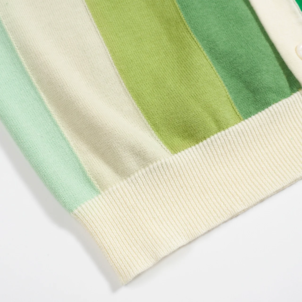 Men's green vintage pocket knitted cardigan - Image 7